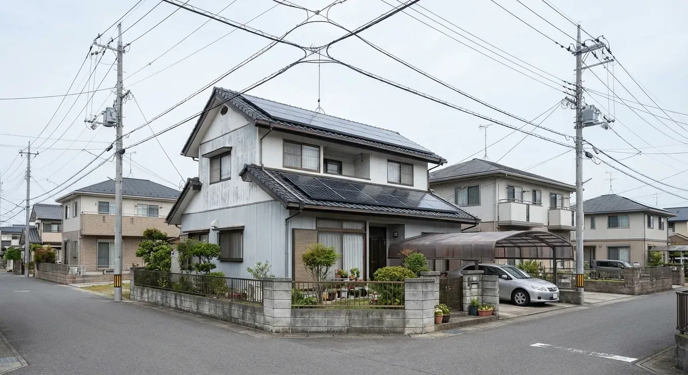 愛知県豊田市の戸建て住宅に太陽光パネルを設置した様子